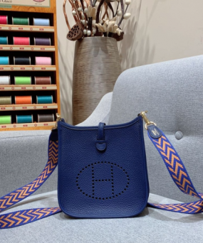 에르메스 미니 에블린16 사파이어블루 금장 끌레망스 가죽